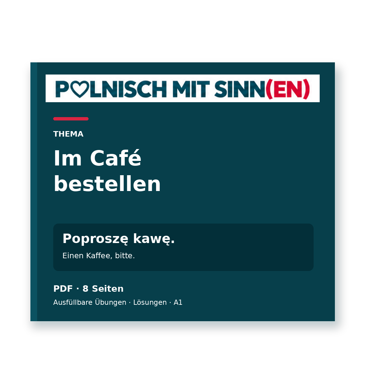 Im Café bestellen — ausfüllbare PDF-Lektion