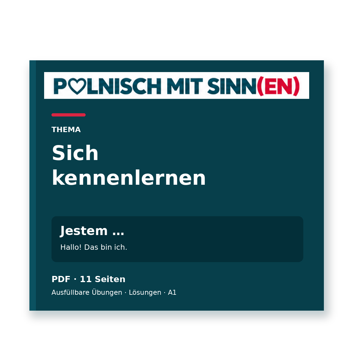 Sich kennenlernen — ausfüllbare PDF-Lektion